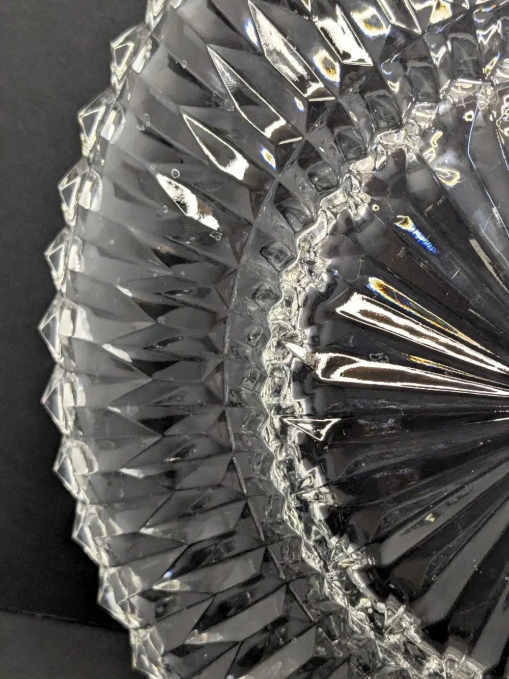 Vintage Gorham Althea Hand-Cut Crystal Glass Platter Made In Poland 11
